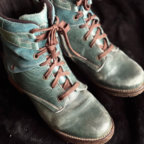 Dromedaris Kara Teal Colour Boots Size 10 - Picture 2 of 6